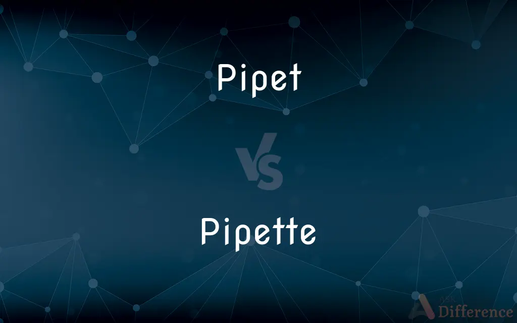 Pipet vs. Pipette — What's the Difference?