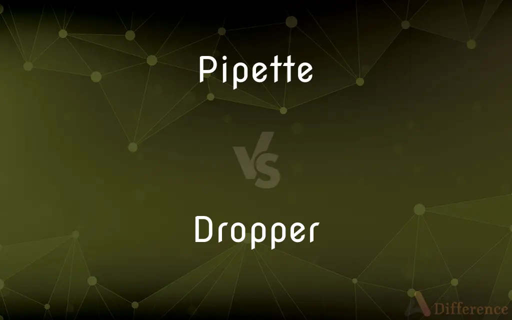 Pipette vs. Dropper — What's the Difference?