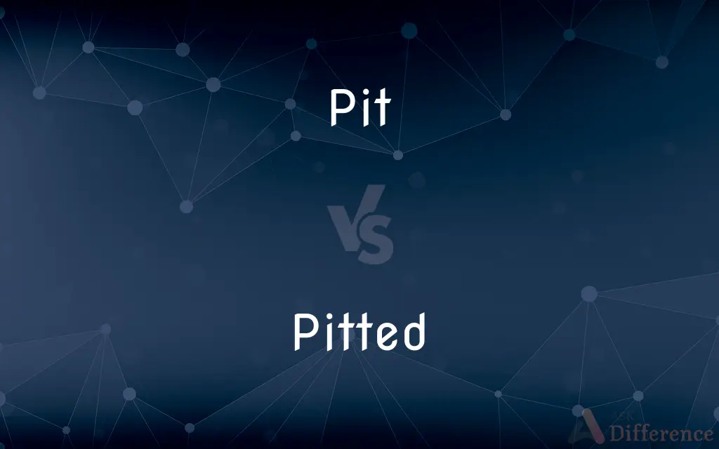 Pit vs. Pitted — What's the Difference?
