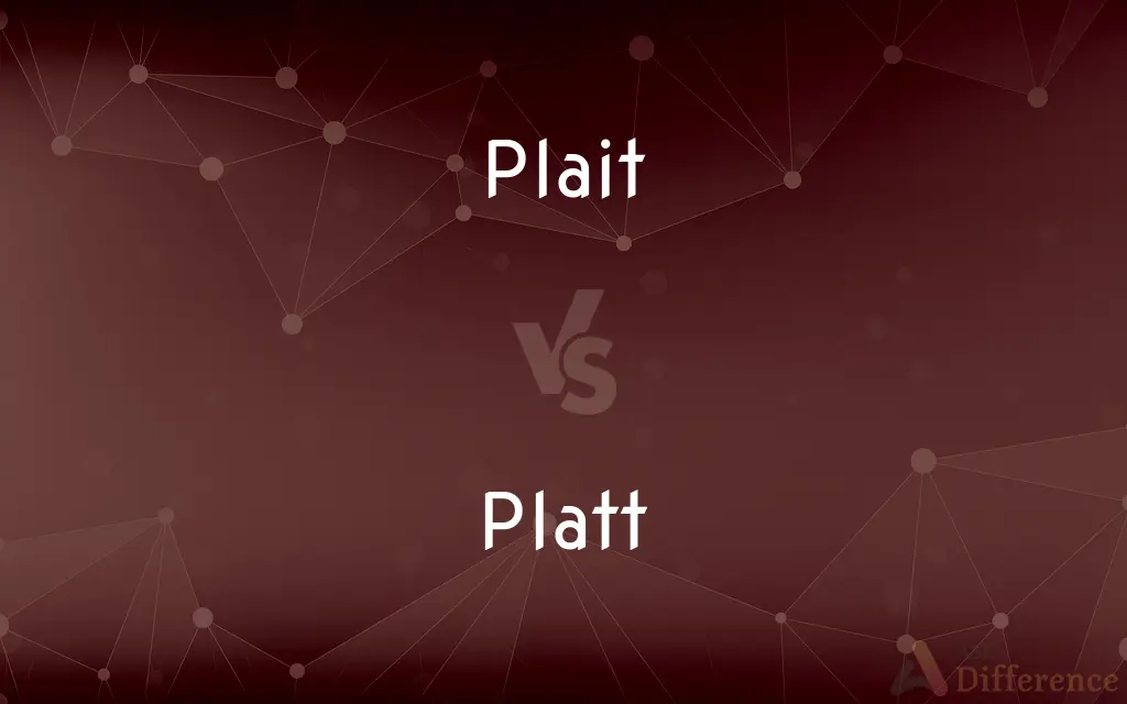 Plait vs. Platt — What's the Difference?