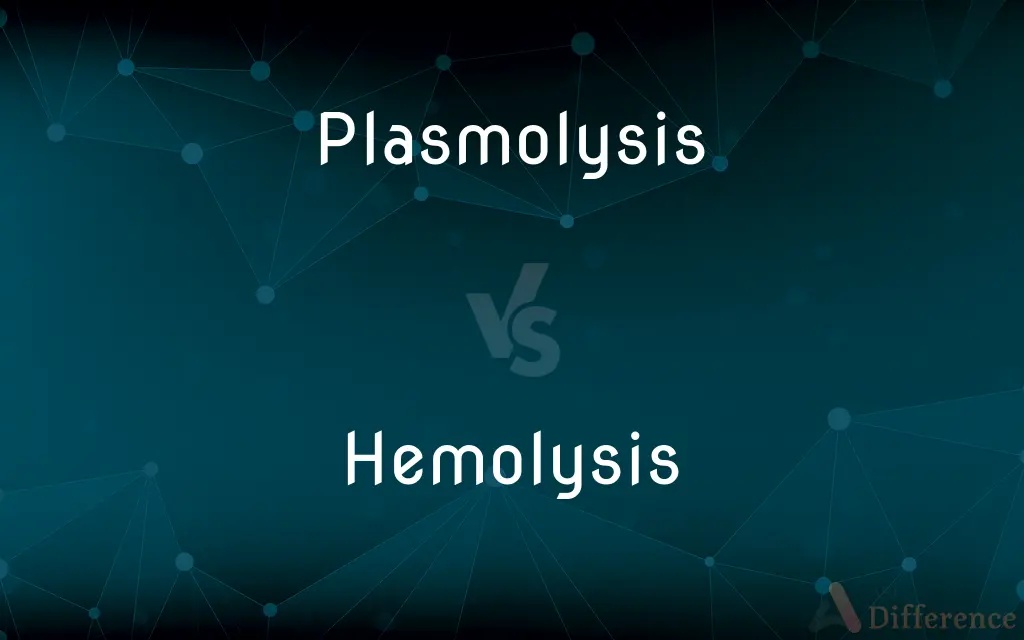 Plasmolysis vs. Hemolysis — What's the Difference?