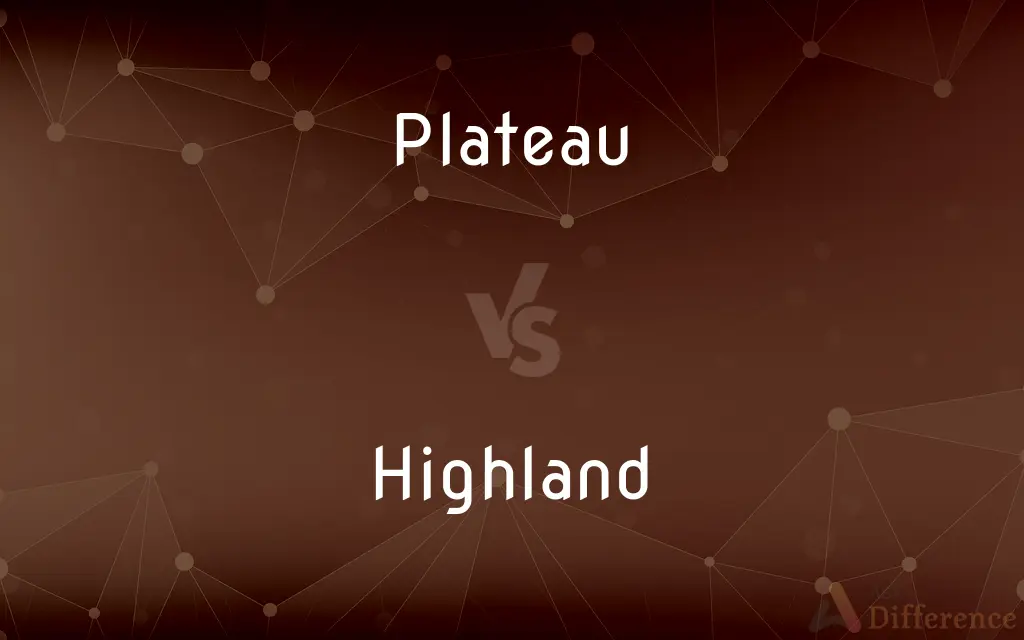 Plateau vs. Highland — What's the Difference?
