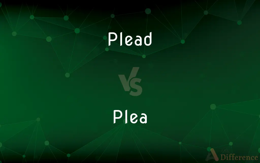 Plead vs. Plea — What's the Difference?