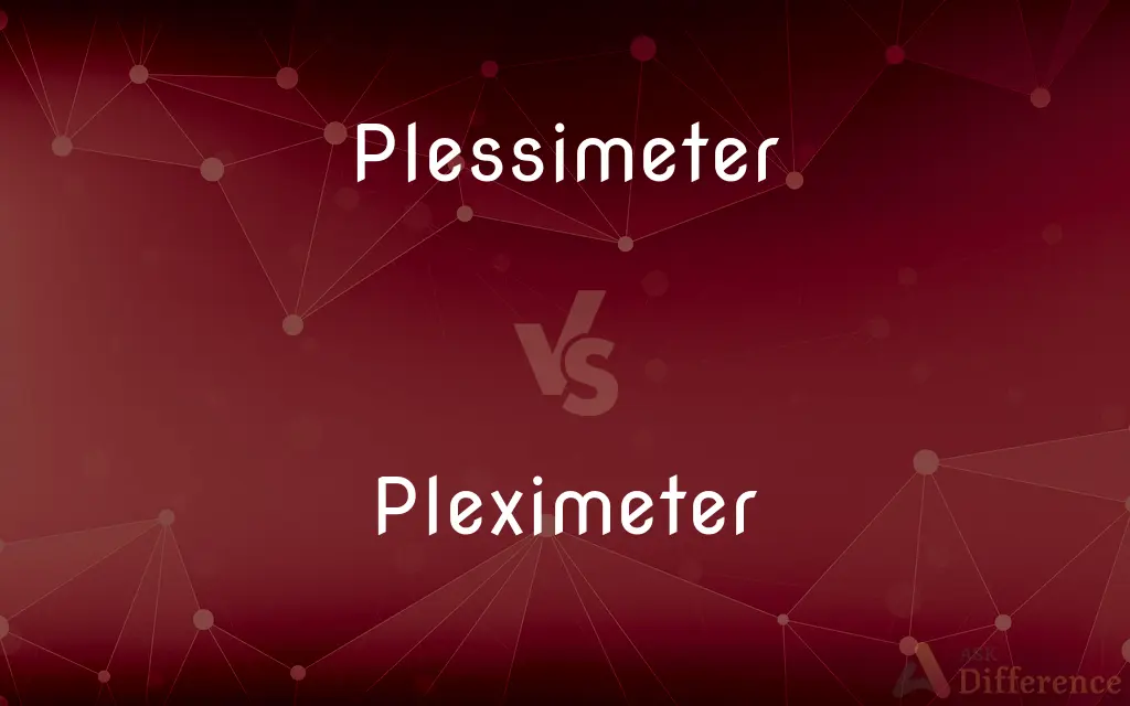 Plessimeter vs. Pleximeter — What's the Difference?