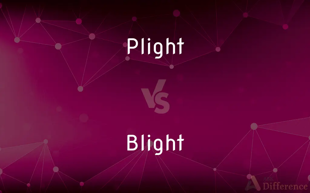 Plight vs. Blight — What's the Difference?