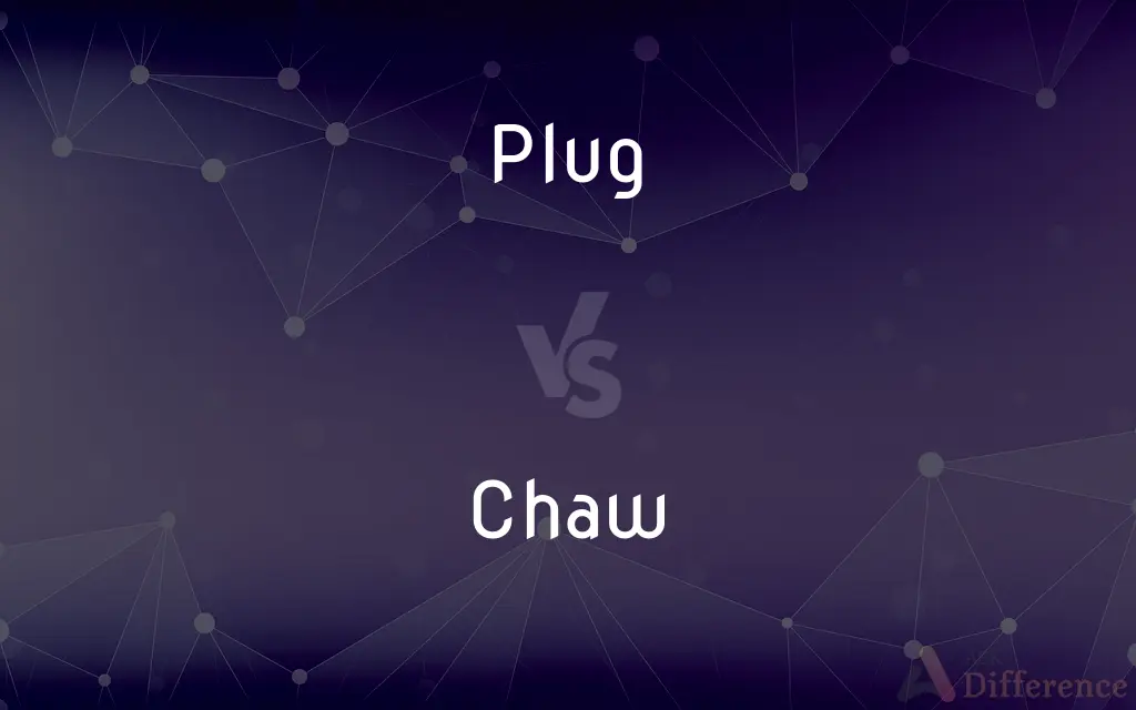 Plug vs. Chaw — What's the Difference?