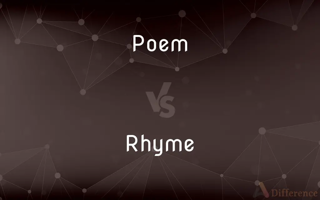 Poem vs. Rhyme — What's the Difference?