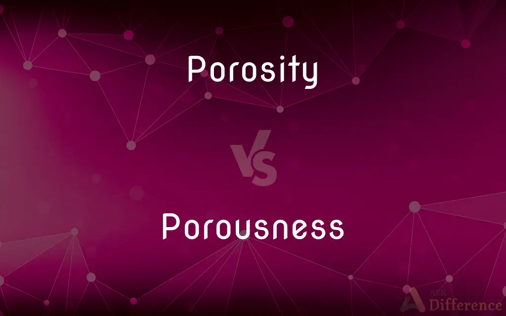 Porosity vs. Porousness — What's the Difference?