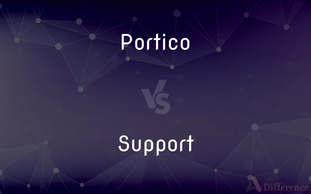 Portico vs. Support — What's the Difference?