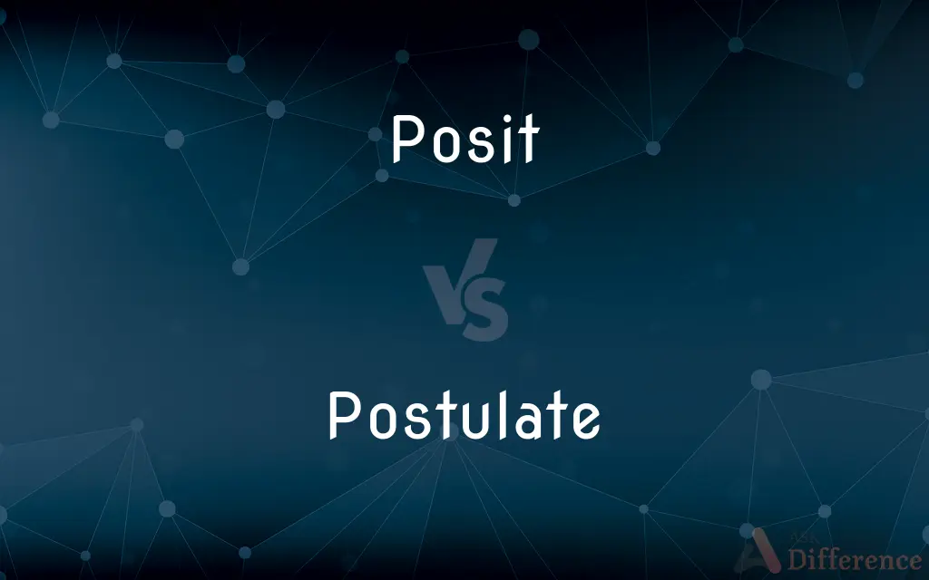 Posit vs. Postulate — What's the Difference?