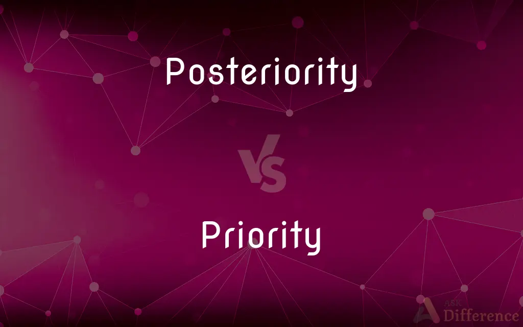 Posteriority vs. Priority — What's the Difference?