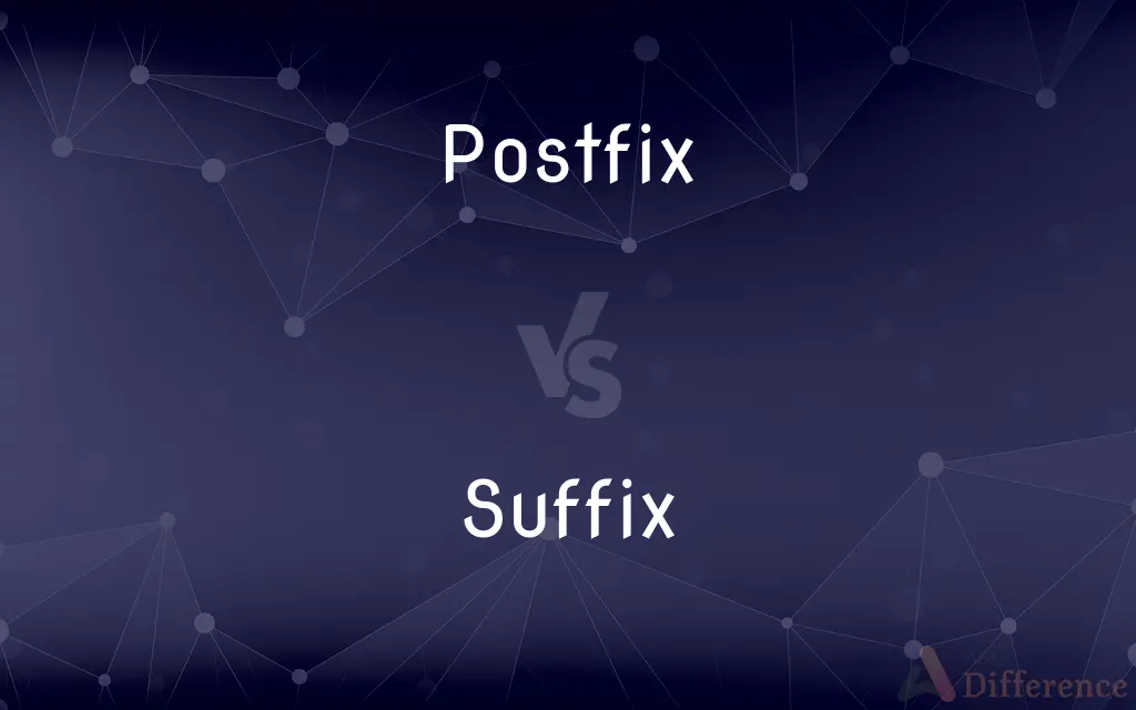 Postfix vs. Suffix — What's the Difference?