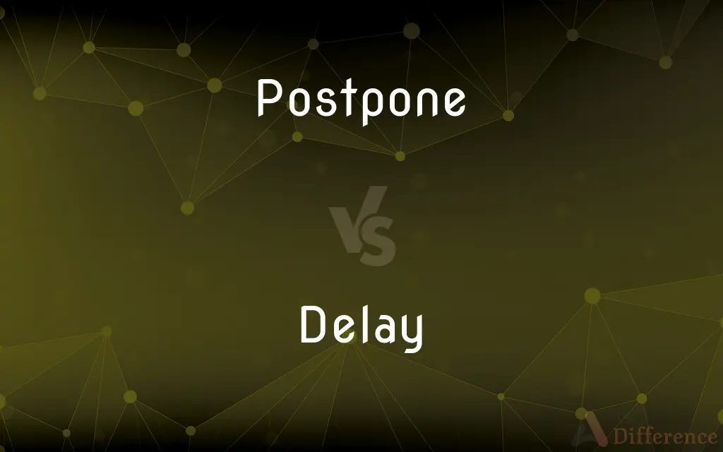 Postpone vs. Delay — What's the Difference?