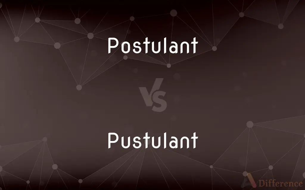 Postulant vs. Pustulant — What's the Difference?