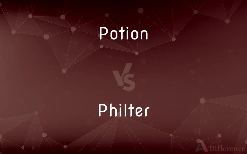 Potion vs. Philter — What's the Difference?