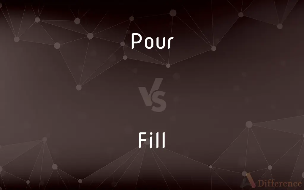 Pour vs. Fill — What's the Difference?