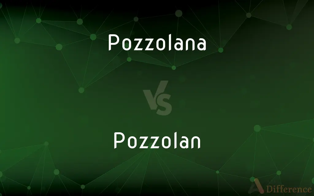 Pozzolana vs. Pozzolan — What's the Difference?