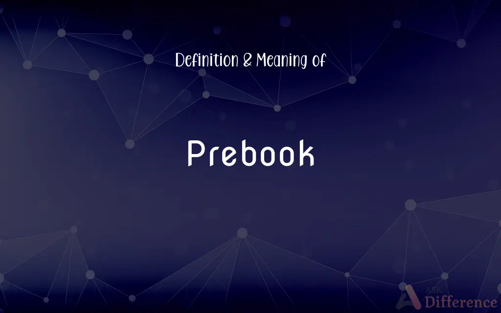 Prebook