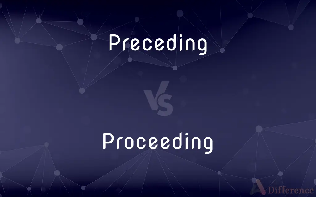 Preceding vs. Proceeding — What's the Difference?