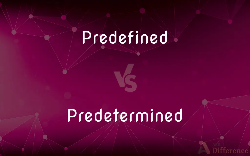 Predefined vs. Predetermined — What's the Difference?