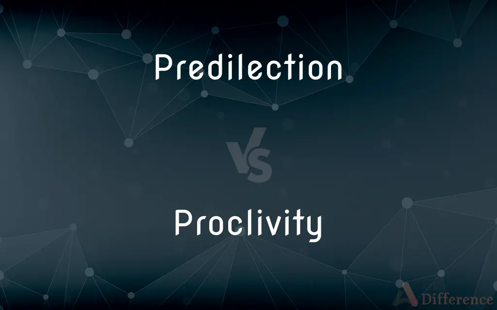 Predilection vs. Proclivity — What's the Difference?