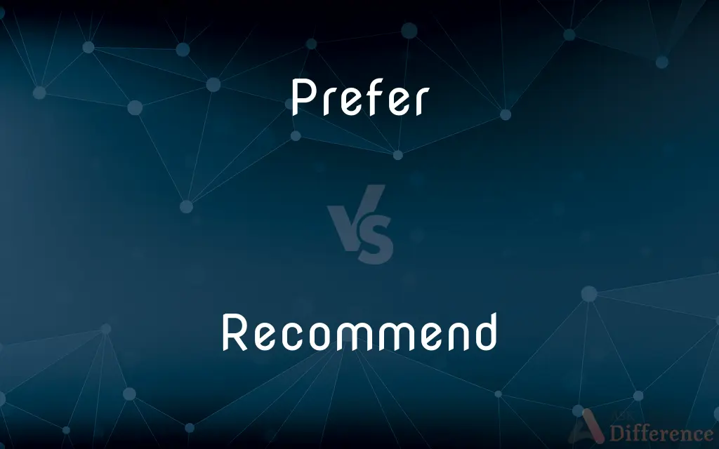 Prefer vs. Recommend — What's the Difference?