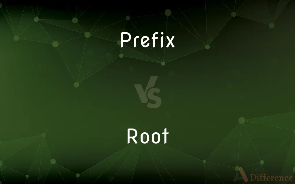Prefix vs. Root — What's the Difference?