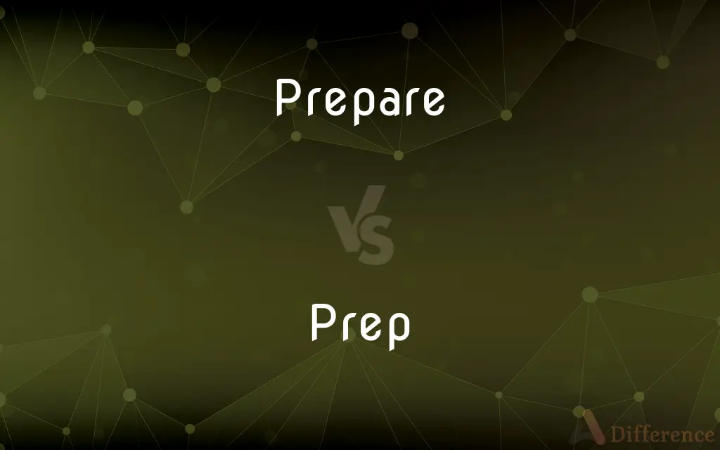 Prepare vs. Prep — What's the Difference?