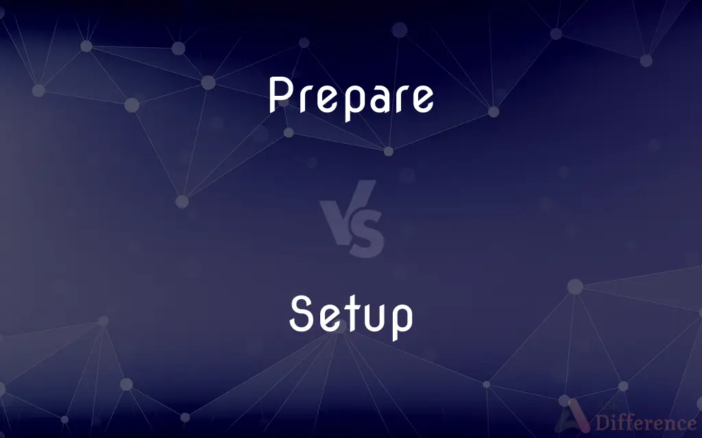 Prepare vs. Setup — What's the Difference?