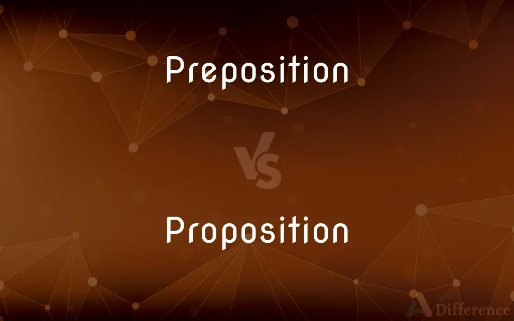 Preposition vs. Proposition — What's the Difference?