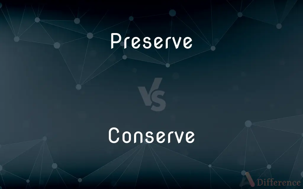 Preserve vs. Conserve — What's the Difference?