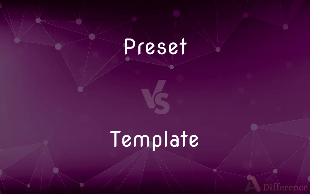 Preset vs. Template — What's the Difference?