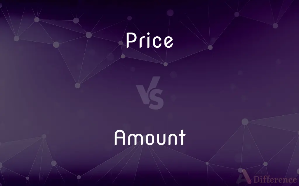 Price vs. Amount — What's the Difference?