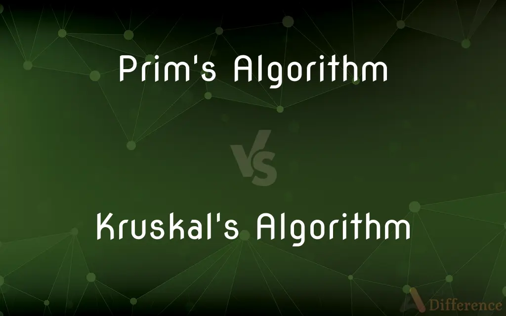 Prim's Algorithm vs. Kruskal's Algorithm — What's the Difference?