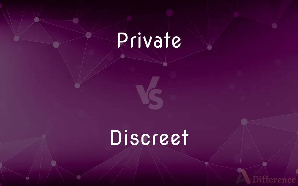 Private vs. Discreet — What's the Difference?