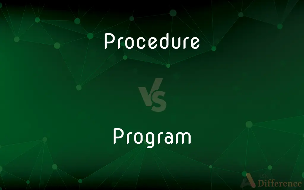Procedure vs. Program — What's the Difference?