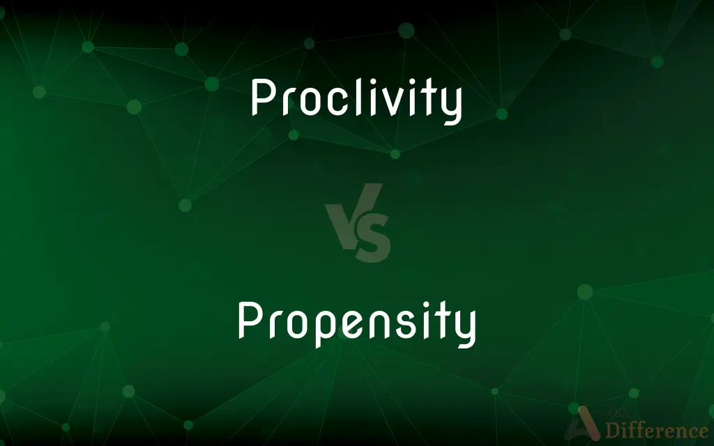 Proclivity vs. Propensity — What's the Difference?