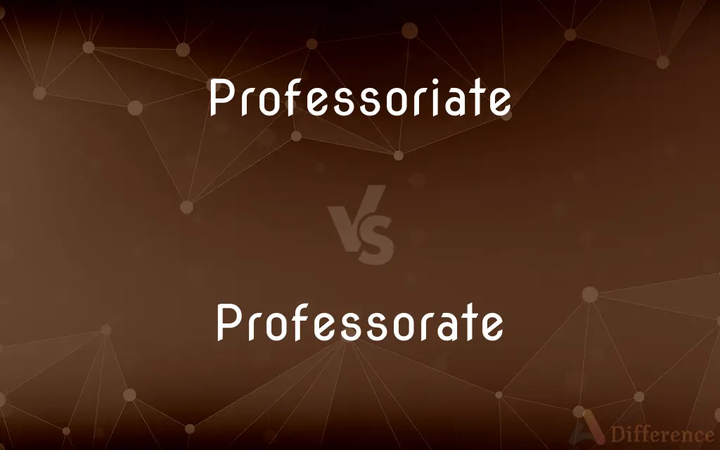Professoriate vs. Professorate — What's the Difference?