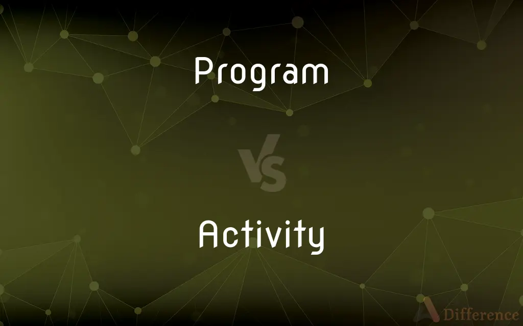 Program vs. Activity — What's the Difference?