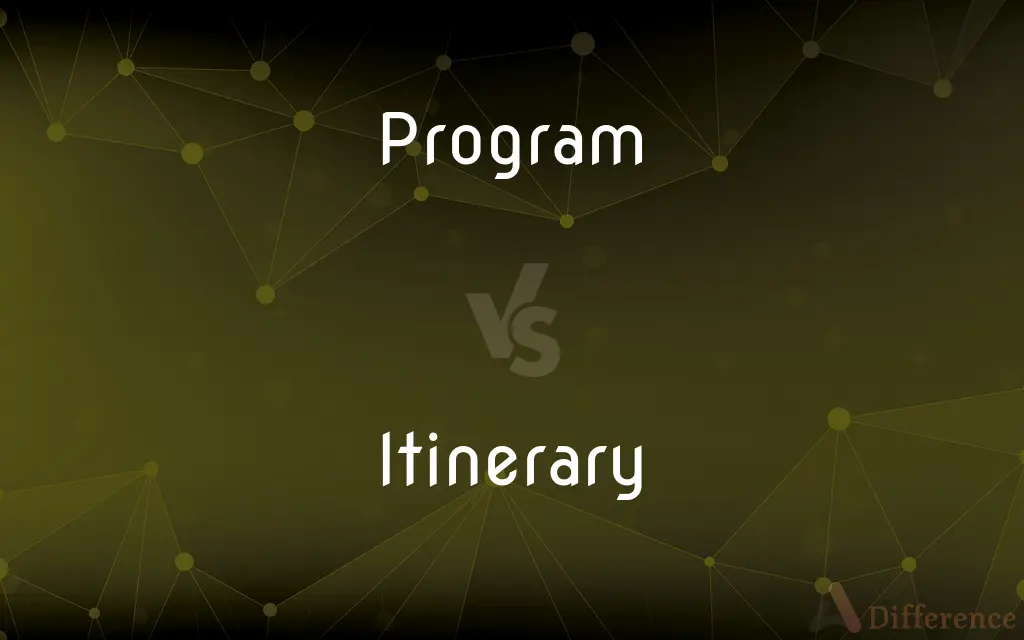 Program vs. Itinerary — What's the Difference?