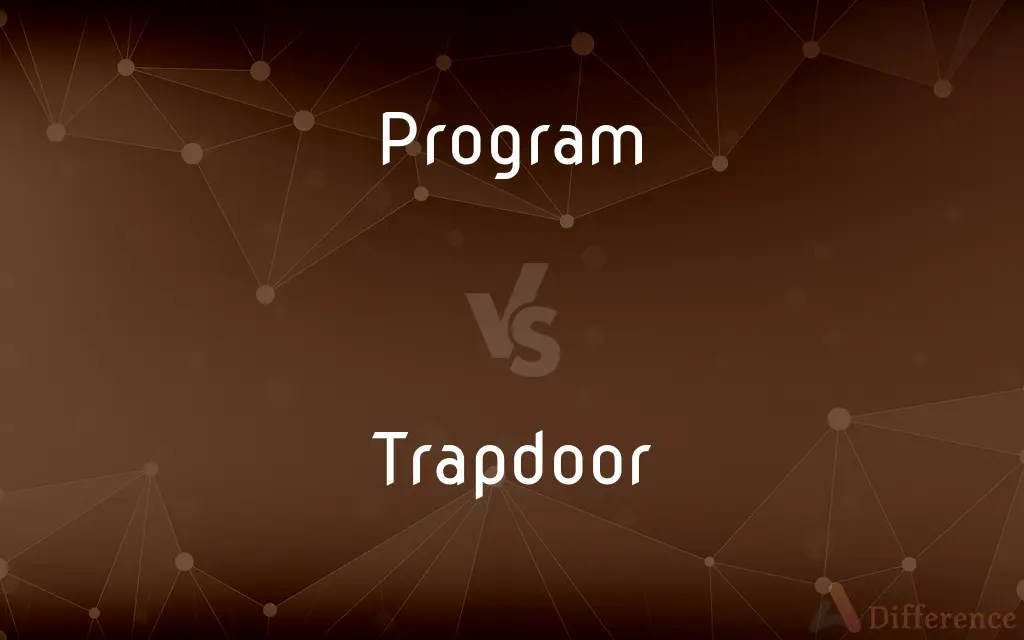 Program vs. Trapdoor — What's the Difference?