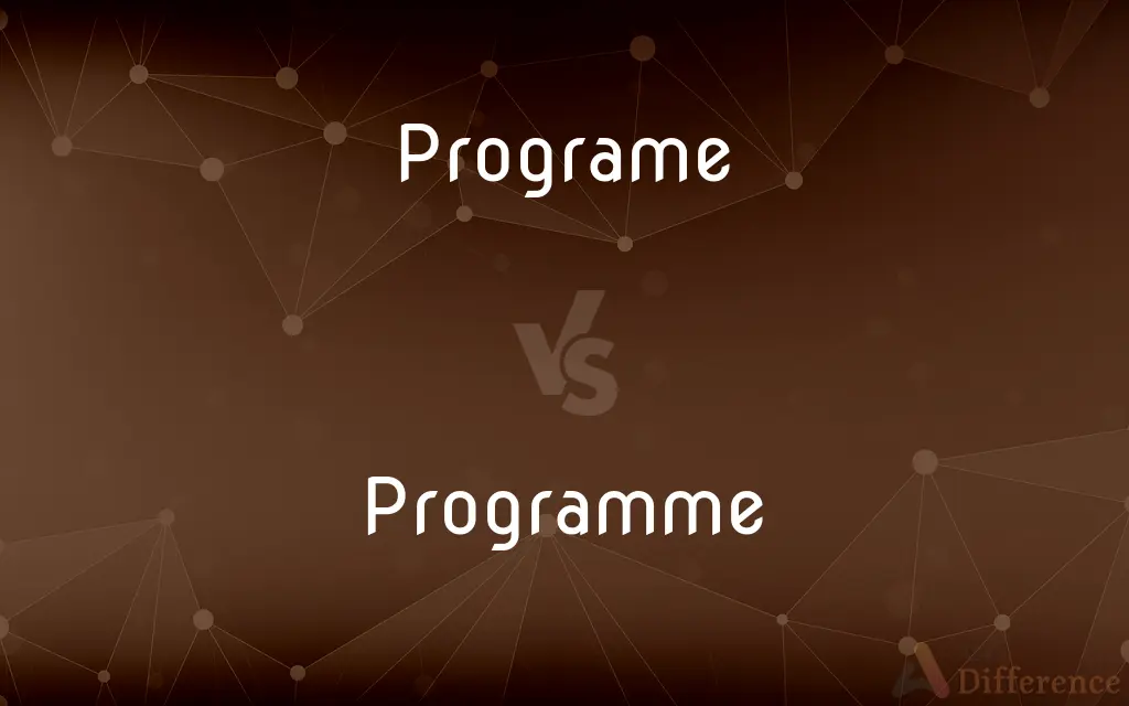 Programe vs. Programme — What's the Difference?