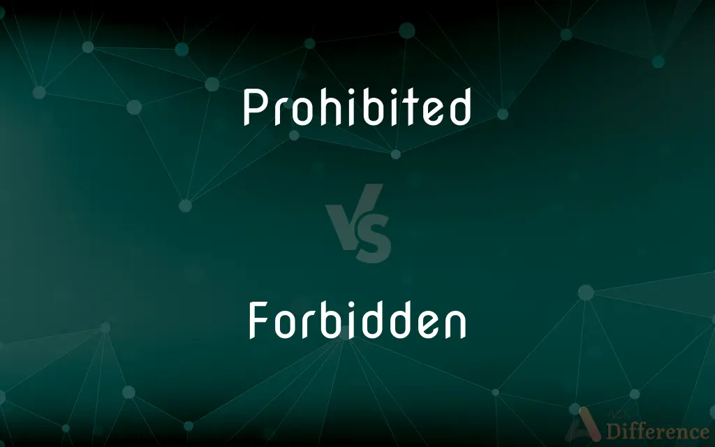 Prohibited vs. Forbidden — What's the Difference?