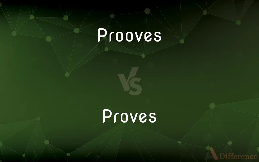 Prooves vs. Proves — Which is Correct Spelling?