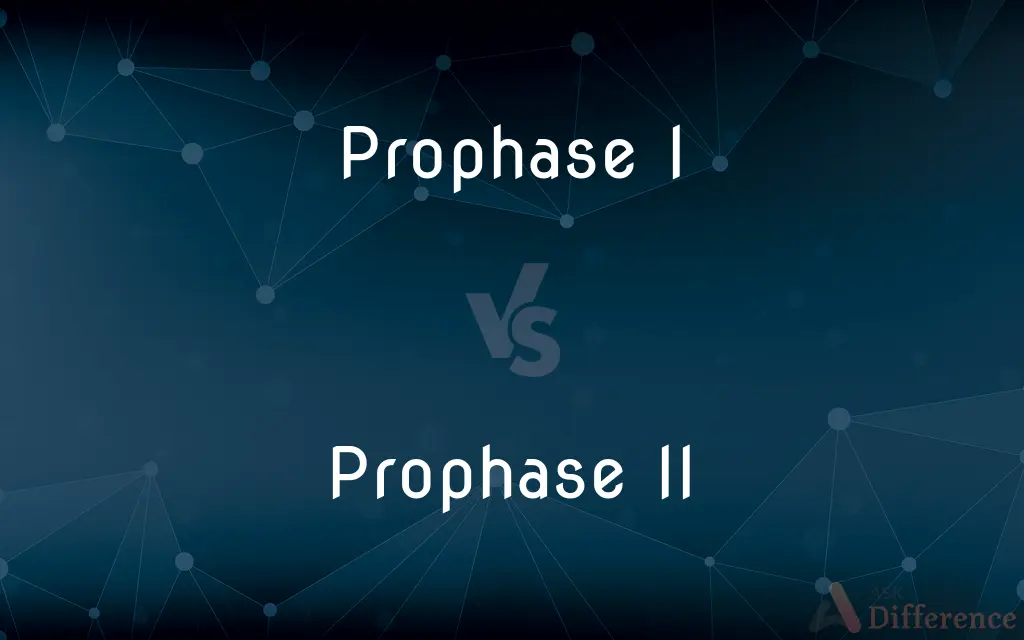 Prophase I vs. Prophase II — What's the Difference?