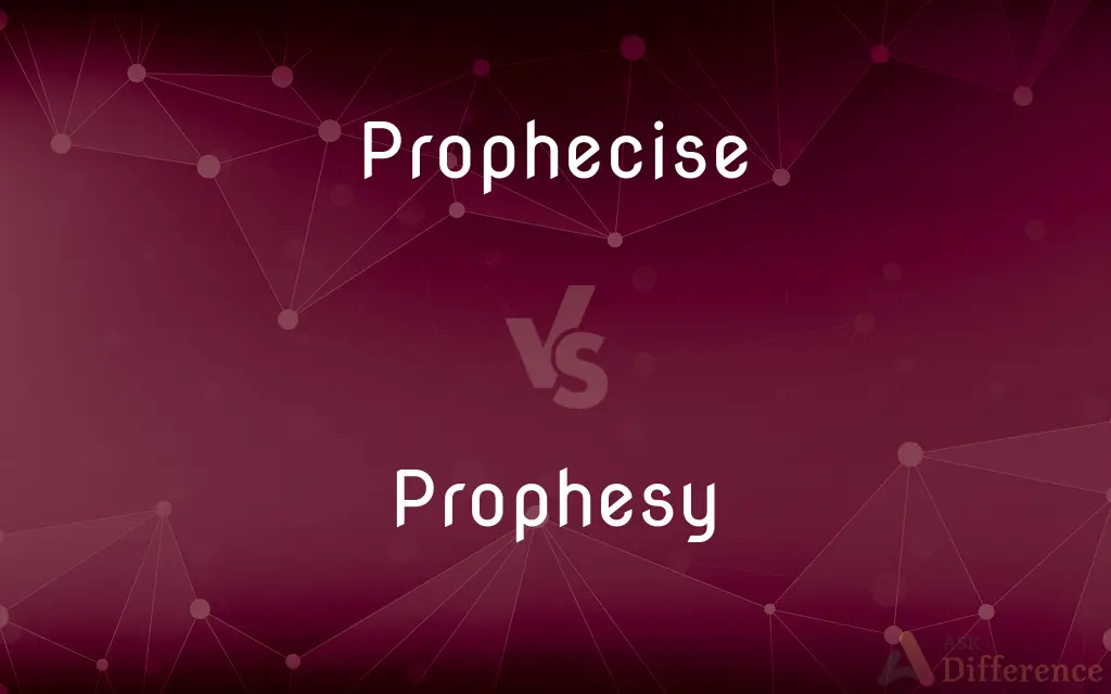 Prophecise vs. Prophesy — What's the Difference?