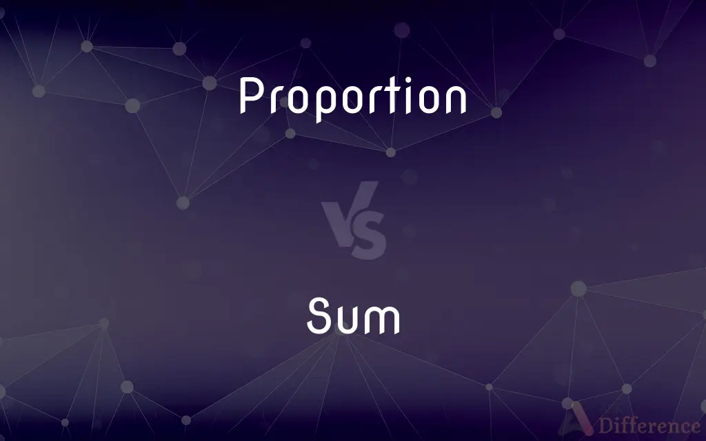 Proportion vs. Sum — What's the Difference?