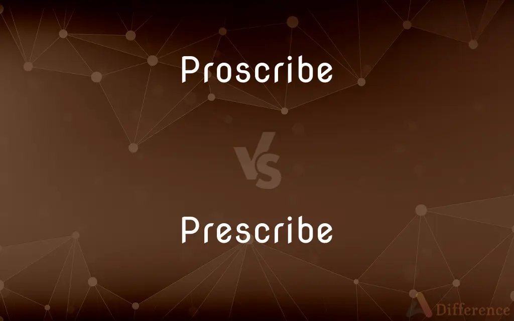Proscribe vs. Prescribe — What's the Difference?