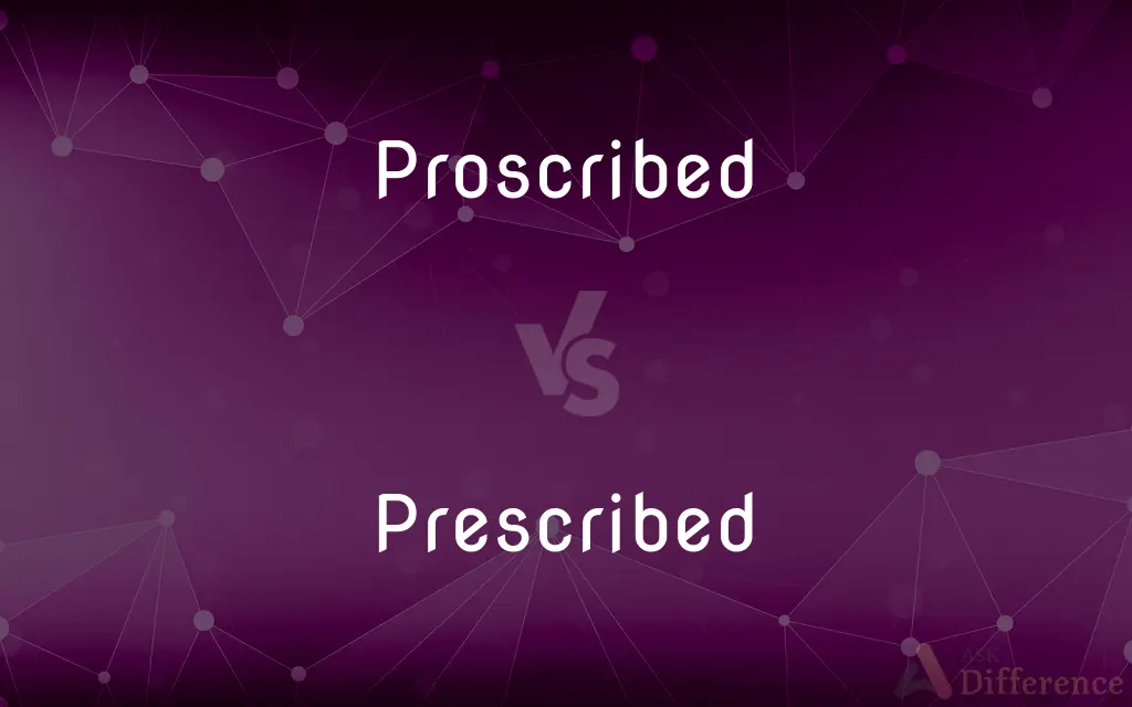 Proscribed vs. Prescribed — What's the Difference?