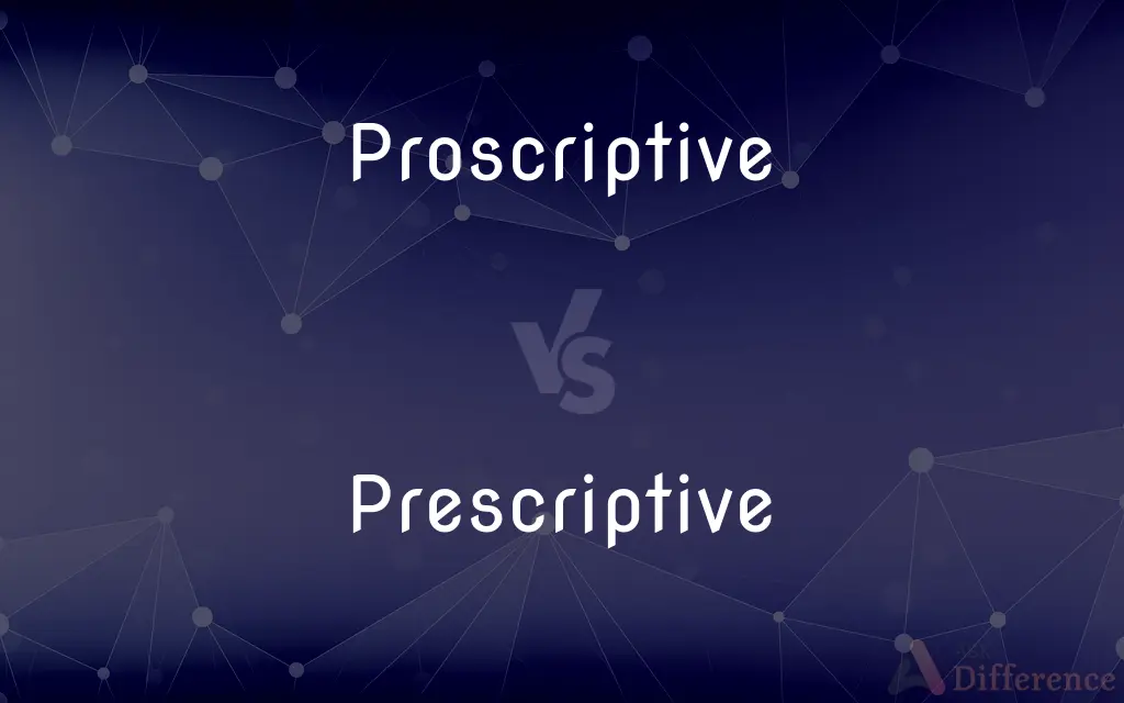 Proscriptive vs. Prescriptive — What's the Difference?
